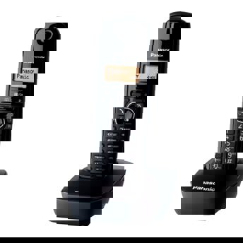 comprar Panasonic KX-TG1611SPH - Telefono Fijo Inalambrico DECT, LCD, Identificador de Llamadas, Agenda de 50 Numeros, Tecla de Navegacion, Alarma, Reloj, color Negro