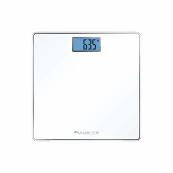 comprar Rowenta Classic BS1501 - Bascula de bano con Pantalla LCD, Compacta, Capacidad de 160 kg, Plataforma de Vidrio y Apagado Automatico que Incluye Pilas, color blanca