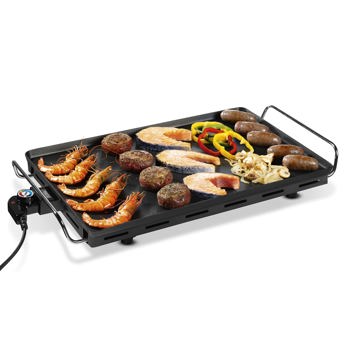 comprar Princess Table Chef XXL Classic, Revestimiento Antiadherente de Doble Capa, 2500 W, Superficie de 60 x 36 cm, Asas Frias al Tacto, Temperatura Regulable, Para Entre 4 y 6 Personas, Color Negro, 102325