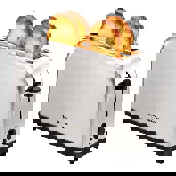 comprar Moulinex Classic, Tostador Acero Inoxidable, 2 Ranuras largas y anchas, 1400 W, 6 Posiciones Tostado, Funcion Stop, Bandeja Recogemigas, para Todo Tipo de Pan normal, molde, artesano, LS330D