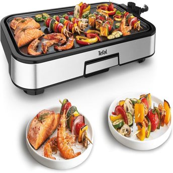 comprar Tefal, Giant Plancha XL, Parrilla Electrica, 2300W, 5 Ajustes de Temperatura, Superficie XL para 12 Personas, Revestimiento Antiadherente y Calentamiento Uniforme, CB631D10