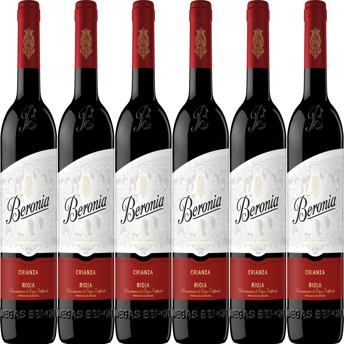 comprar Beronia Crianza - Vino Tinto D.O.Ca. Rioja Tempranillo - 6 Botellas de 750 ml - Total: 4500 ml