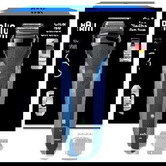 comprar Braun Afeitadora Electrica Hombre Series 3, Maquina De Afeitar Barba En Seco Y Mojado, 2 Laminas, 30 Min De Autonomia, Carga Rapida, 310S, Azul