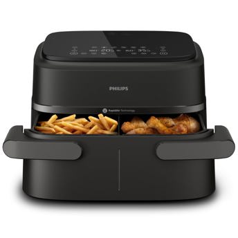 comprar Philips Dual Basket Airfryer Serie 1000-7,1 l de capacidad, tecnologia RapidAir, 10 funciones en 1, 90% menos de grasa, diseno compacto, aplicacion de recetas HomeID (NA154/00)