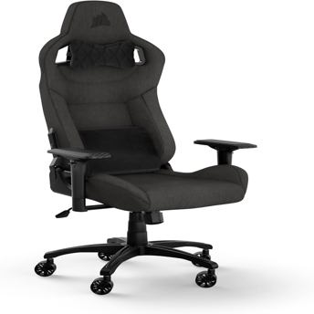 comprar Corsair T3 RUSH Fabric Silla para juegos (2023) - Diseno Inspirado en Las Carreras - Exterior de Tela Suave - Almohada Cervical Acolchada y Soporte Lumbar de Espuma Viscoelastica - Carbon
