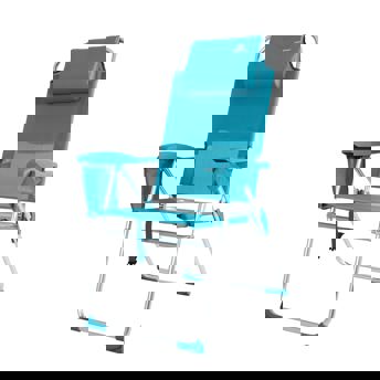 comprar CREVICOSTA QUALITY MARK MARCAS DE CALIDAD - Palmera 2081-3 - Silla de Playa Plegable con reposabrazos, y 8 Posiciones. con Nuevo cojin ergonomico y Nueva Nevera incorporada. Textilene (Turquesa)