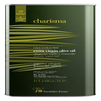 comprar Charisma Greek Aceite de Oliva Virgen Extra de Creta Tin, 3 litros - Extraccion en frio