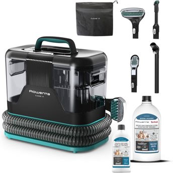 comprar Rowenta Clean It, Aspirador de tapicerias + 2 botellas de solucion de limpieza para mascotas (250ml + 1L), Limpieza rapida de derrames y manchas, Suciedad de Mascotas, Potencia de 750W, IN5020F0MAN