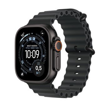 comprar Apple Watch Ultra 3 GPS + Cellular, Reloj premium para Running y Multideporte con Caja de Titanio Resistente de 49 mm y Correa Ocean Negra. Monitores avanzados de Salud