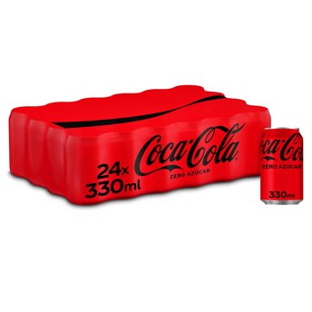 comprar Coca-Cola Zero Azucar, Refresco de Cola sin Azucar, sin Calorias - Pack 24 Latas 330 ml