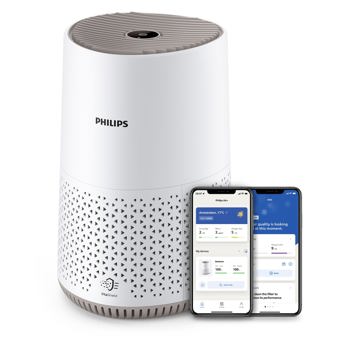 comprar Philips Purificador de Aire Serie 600 Ultrasilencioso y de bajo consumo, para alergicos, el filtro HEPA elimina el 99,97% de los contaminantes, cubre hasta 44m2, controlado por app, blanco (AC0650/10)